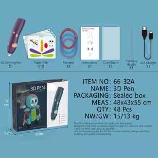 Kids 3D Pen DLC-1G/DLC-1P, Rechargeable with USB, PCL Filament Price in Pakistan | LAPTAB
