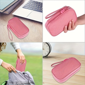 Portable Zipper Data Cable Organizer Bag