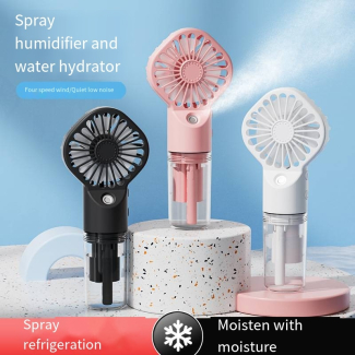 Handheld Mini Fan USB Rechargeable Portable Humidifier 