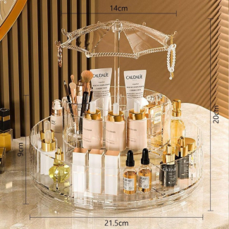 360 Rotating Umbrella Makeup Organizer  Price in Pakistan | LAPTAB
