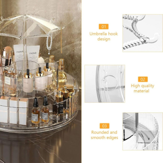 360 Rotating Umbrella Makeup Organizer  Price in Pakistan | LAPTAB