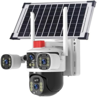 4 Lens Solar Security Camera 6MP Ultra HD