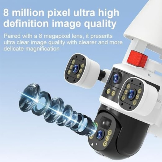 4 Lens Solar Security Camera 6MP Ultra HD Price in Pakistan | LAPTAB