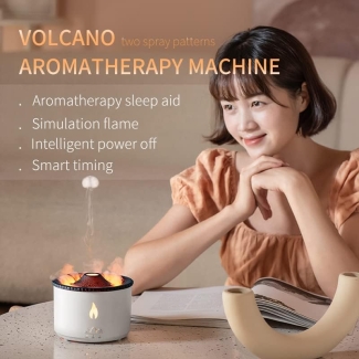 Valcano Mini Volcano Flame Diffuser - 130ml USB Aromatherapy Humidifier Price in Pakistan | LAPTAB