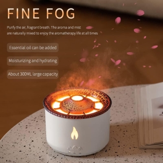 Valcano Mini Volcano Flame Diffuser - 130ml USB Aromatherapy Humidifier