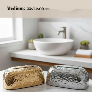 Luxury Hammered Gold Tissue Box Price in Pakistan | LAPTAB