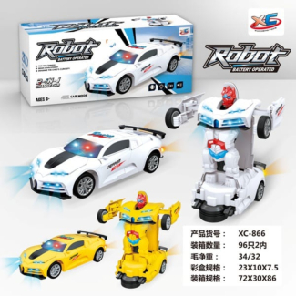 BATTERY OPERATED TRANSFARMER CAR WITH LIGHT