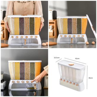 6 Grid Rice Dispenser Transparent