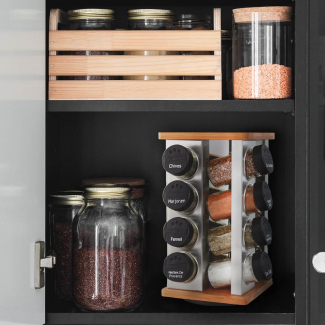 Wooden Stainless Steel Revolving Spice Rack Price in Pakistan | LAPTAB