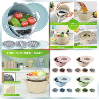 4 in1 Grater Colender Basket 