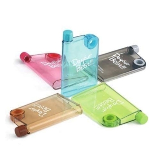BPA Free 380ml Note Book Water Bottle - Multi Color, Space-Saving Design Price in Pakistan | LAPTAB