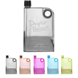 BPA Free 380ml Note Book Water Bottle - Multi Color, Space-Saving Design Price in Pakistan | LAPTAB