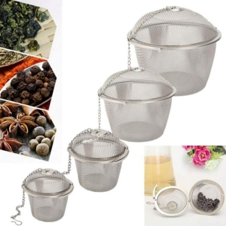 Stainless Steel Tea Infuser Filter with Hanging Chain and Mesh Strainer