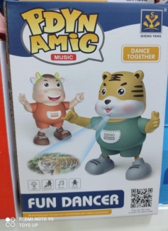 BATTERY OPERATED DANCING TIGER  WITH LIGHT SOUNDS.