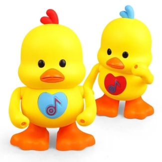 Battery Operated Dancing Duck Toy with Lights and Sounds for Kids