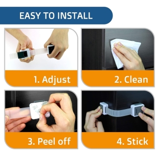 Baby Cabinet Lock Child Safety - Pack of 3 Easy Install Locks for Home Price in Pakistan | LAPTAB