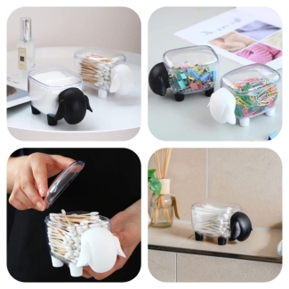 Agirlvct Sheep Cotton Bud Holder - Compact Acrylic Organizer for Bathroom Price in Pakistan | LAPTAB
