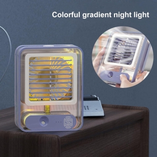 JAGMAG Portable Air Cooler Desktop Fan with Humidification and LED Light