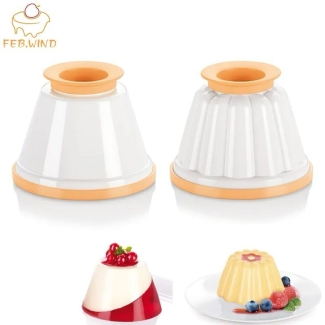 4 Pcs Pudding Mold Set for Custard, Jelly, and Panna Cotta Desserts