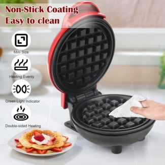 Mini Electric Waffle Maker - Compact, Quick Cooking, Non-Stick Design Price in Pakistan | LAPTAB