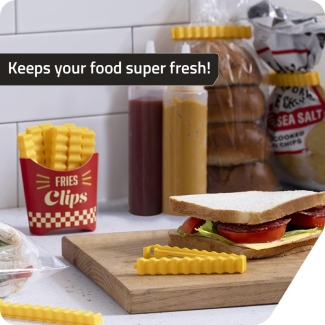 Fries Shape Sealing Clips Set - 12 Moisture-Proof Food Bag Clips with Box Price in Pakistan | LAPTAB