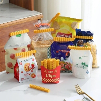 Fries Shape Sealing Clips Set - 12 Moisture-Proof Food Bag Clips with Box Price in Pakistan | LAPTAB