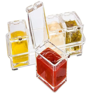 Crystal Seasoning Box - Airtight Sauce Containers for Home and Office Price in Pakistan | LAPTAB