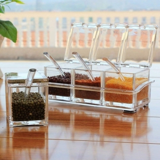 Crystal Seasoning Box - Airtight Sauce Containers for Home and Office Price in Pakistan | LAPTAB