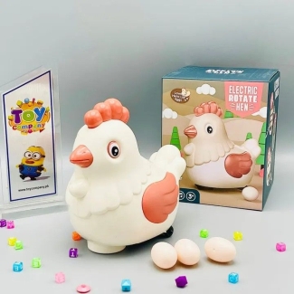 Battery Operated Laying Hen Toy with Lights and Sounds for Kids