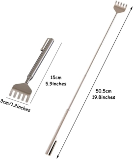 Durable Stainless Steel Back Massager with Adjustable Length and 5 Teeth Price in Pakistan | LAPTAB