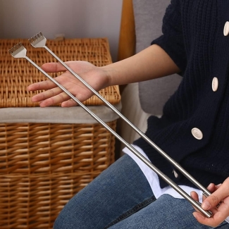 Durable Stainless Steel Back Massager with Adjustable Length and 5 Teeth Price in Pakistan | LAPTAB