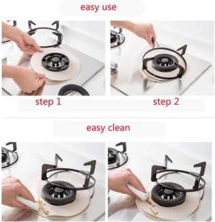 Gas Stove Burner Cover Mats - Non-Stick, Reusable, 4 Pack, Silver Color Price in Pakistan | LAPTAB