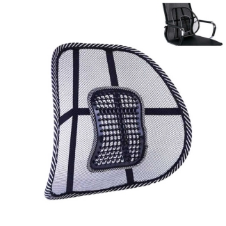 Car Back Support Chair with Massage Beads, Black, Universal Fit Price in Pakistan | LAPTAB