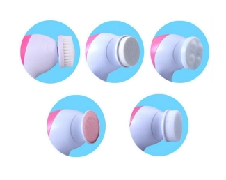 5 in 1 Facial Cleanser & Massager with Nylon and Sponge Heads Price in Pakistan | LAPTAB