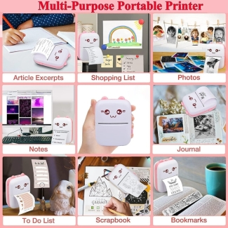 MINI PRINTER Adhesive Small Portable Bluetooth Printer - Blue or Pink Price in Pakistan | LAPTAB