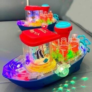 BATTERY OPERATED SHIP WITH LIGHT SOUNDS 