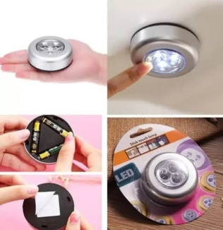 LED Tap Light - Battery-Operated Touch Lamp with 3 Bright White LEDs Price in Pakistan | LAPTAB