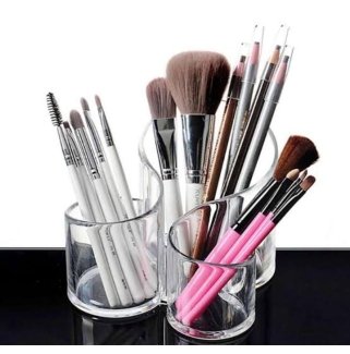 Acrylic Cosmetic Organizer Grid Box with Lipstick Holder and Compartments Price in Pakistan | LAPTAB