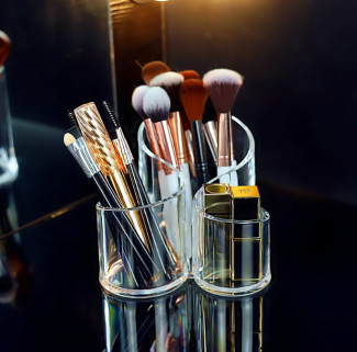 Acrylic Cosmetic Organizer Grid Box with Lipstick Holder and Compartments Price in Pakistan | LAPTAB