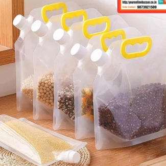 Eco-Friendly Cereal Storage Bag with Screw Seal Lid, 2.5L & 5L Options