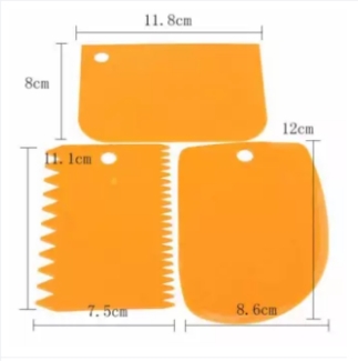 3-Piece Cake Decorating Scraper Set - Straight, Serrated, Curved Edges Price in Pakistan | LAPTAB