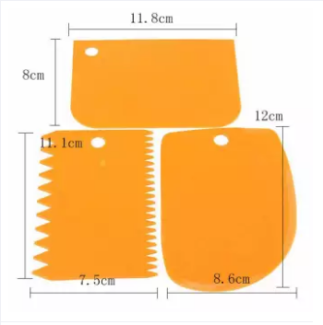 3-Piece Cake Decorating Scraper Set - Straight, Serrated, Curved Edges Price in Pakistan | LAPTAB