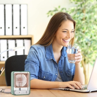 Portable Electric Rechargeable Cooling Fan with Adjustable Speed and Angle Price in Pakistan | LAPTAB