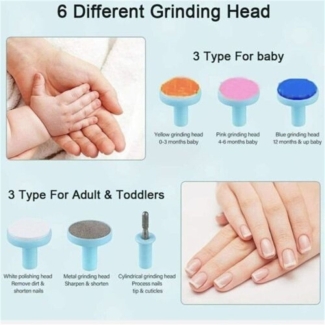 Electric Baby Nail Trimmer with 6 Grinding Heads and Carrying Case Price in Pakistan | LAPTAB