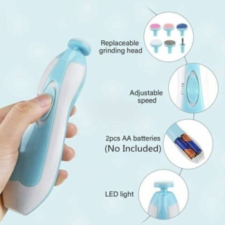 Electric Baby Nail Trimmer with 6 Grinding Heads and Carrying Case Price in Pakistan | LAPTAB