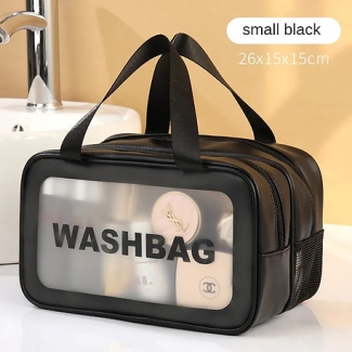 Double Layer Waterproof Travel Cosmetic Bag for Toiletries and Makeup Price in Pakistan | LAPTAB