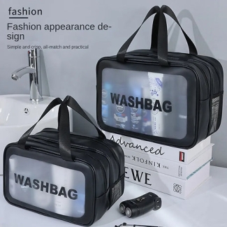 Double Layer Waterproof Travel Cosmetic Bag for Toiletries and Makeup Price in Pakistan | LAPTAB
