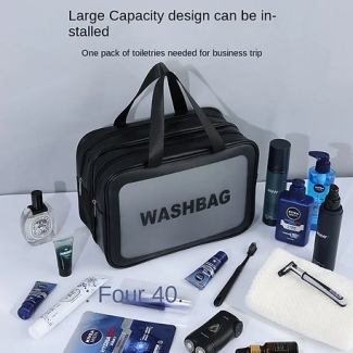 Double Layer Waterproof Travel Cosmetic Bag for Toiletries and Makeup Price in Pakistan | LAPTAB