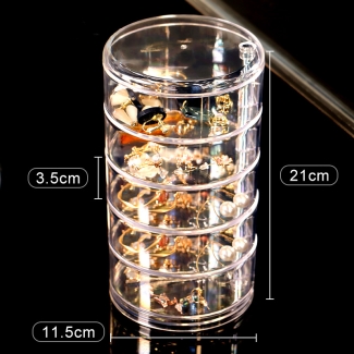 360 Degree Rotating Jewelry Organizer with Lid, 4 Layers for Easy Storage Price in Pakistan | LAPTAB