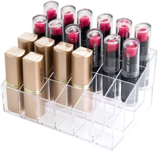 24 Grids Acrylic Lipstick Organizer Box for Cosmetics and Jewelry Storage Price in Pakistan | LAPTAB